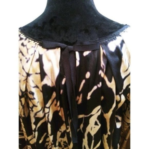 Elie TAHARI Silk Lightweight Keyhole Back Bow‎ Tie Blouse - Picture 4 of 11
